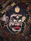 Mural depicting Yamāntaka, a Wisdom King at Yong'an Chan Temple, Hunyuan, 14th–15th centuries CE.
