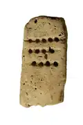 'Enigmatic tablet', associated with metallurgical activities[224]