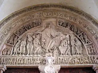 The tympanum of Vézelay Abbey, Burgundy, France, 1130s