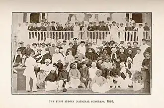 Leaders of the Congress Party gathered in 1885