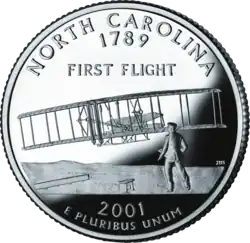 North Carolina quarter dollar coin