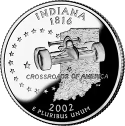Indiana quarter dollar coin