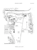 Plan of excavations at Sarnath, with sites labelled using Alexander Cunningham's terminology (1835)