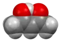 Space-filling model of the enol tautomer