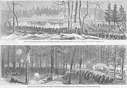 Union 5th Corps attacking Confederates at Hatcher's Run