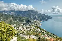 Amalfi Coast, Italy, attracts international tourists of all classes annually[28] and is listed as a UNESCO World Heritage Site.[29]