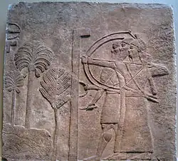 Assyrian archers, from a relief of about 728 BC, British Museum