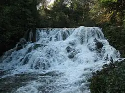 The cascade outflow of the Great Lake.