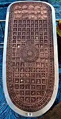 Buddha footprint outside the Silver temple in Chiang Mai.