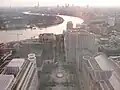 View from One Canada Square looking west towards central London