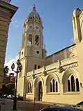 The belltower of the San Francisco de Asis Church.