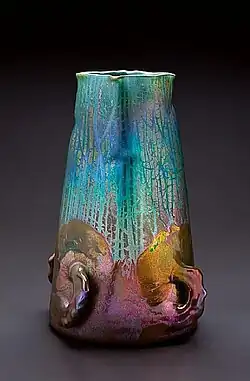 French Art Nouveau&nbsp;– Vase, by Clément Massier, c. 1900, lusterware, Jason Jacques Gallery, New York[64]