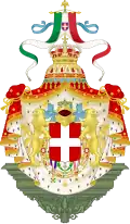 Full achievement of the coat of arms (1890–1927; 1944–1946)