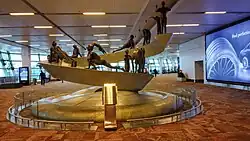 figures posed on a coil
