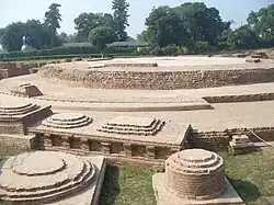 Dharmarajika Stupa, from the pre-Ashokan period, as it appeared in 2007