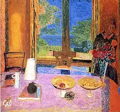 Pierre Bonnard Dinning , oom on the Garden, 1935