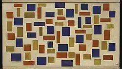 Theo van Doesburg, Composition XI, oil on canvas, 57 × 101&nbsp;cm 1918
