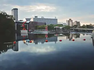 Downtown South Bend and St. Joeseph River
