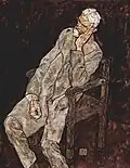 Egon Schiele Portrait of an Old Man, oil with wax and charcoal on canvas, 141 x 110.8 cm 1916