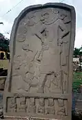 A stela from El Baúl in the Cotzumalhuapa Nuclear Zone, showing two ballplayers.
