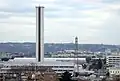 Elevator Research Tower of Toshiba Fuchu Complex. The largest factory complex in the Toshiba organization