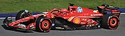 Leclerc driving the Ferrari SF-24 at the 2024 Austrian Grand Prix