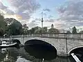 Fehrnsehturm seen from the Spree, August 2024