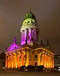 The French Cathedral during the annual Festival of Lights
