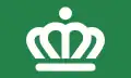 One of the two versions of the flag of Charlotte, commonly used as a civil flag.
