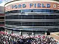 Thousands wait to enter Ford Field for WrestleMania 23 on April 1, 2007.