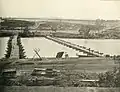 Pontoon bridges at Franklin's Crossing