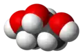 Space-filling model of glycerol