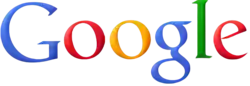 The logo used for Google Search from May 6, 2010 to November 14, 2010, showing a reduced distance of the projected shadow, a change in the second "o" to a different yellow hue and a more flattened lettering