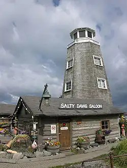 The Salty Dawg Saloon in Homer, Alaska. Built in 1897.