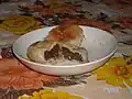 Filipino hopia filled with mung bean paste