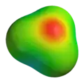 3D electric potential surface of the hydroxonium cation