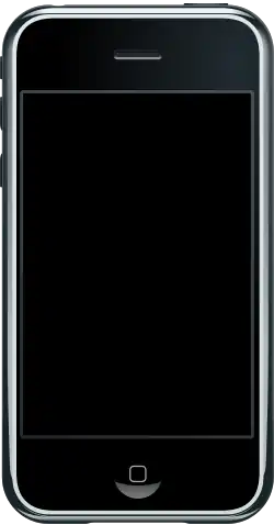 A vector rendition of the first-generation iPhone, first marketed in 2007. Its form factor is credited to Ive.