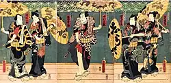 Scene of the Gathering at the Inase River by Utagawa Toyokuni III
