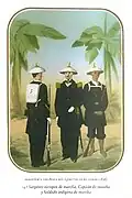 Infantry army unfiorm in the Philippines 1856