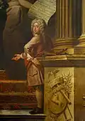 James Thornhill (1675–1734) was an English Baroque painter who lived in Greenwich noted for his large decorative schemes, including the Painted Hall at the Royal Naval College. He was the first English-born artist to be knighted.