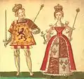 James I with his queen