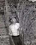 Joe "Daddy Burt" Burton, a recognized top Kentucky hemp farmer with harvested hemp, 1942. Photo by USDA War Board - Lexington, Kentucky.[195]