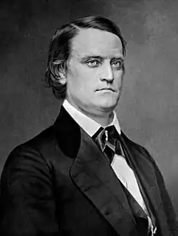 Black-and-white head shot of Breckinridge, middle-aged, dark hair