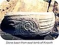 Engraved stone basin
