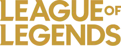 Game logo reading "League of Legends" in gold text
