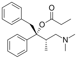 Chemical structure of Levopropoxyphene.