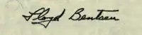 Cursive signature in ink