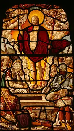 Stained glass panel, depicting Christ's resurrection, Germany,  1540–1542