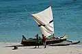 Traditional fishing lakana from Madagascar