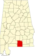 State map highlighting Covington County